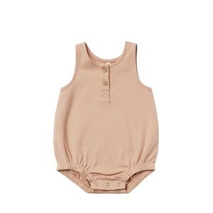 Quincy Mae Sleeveless Bubble Romper 0-3 Petal